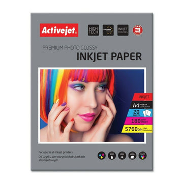 Glossy Photo Paper Activejet AP4-180G20 A4 20 Sheets 21 x 29,7 cm