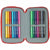Double Pencil Case Atlético Madrid M854 White Red 12.5 x 19.5 x 4 cm (28 Pieces)