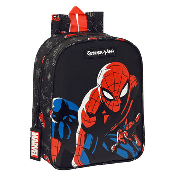 Child bag Spider-Man Hero Black 22 x 27 x 10 cm