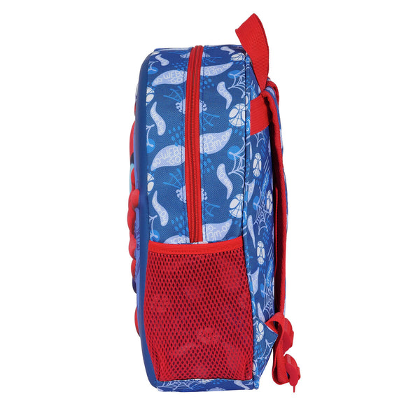 3D School Bag Spider-Man Red Navy Blue 27 x 33 x 10 cm