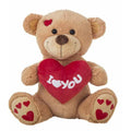 Fluffy toy I Love You Bear 55 cm Brown