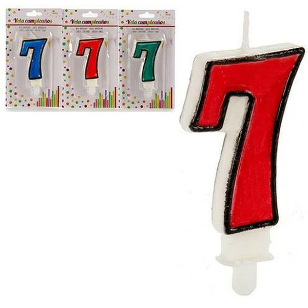 Candle Birthday White Red (12 Units)