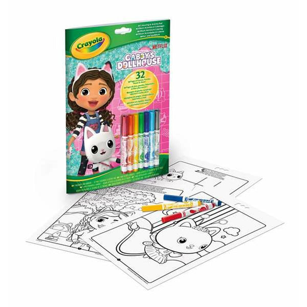 Pictures to colour in Gabby's Dollhouse Felt-tip pens x 7