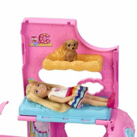 Baby doll Barbie Chelsea motorhome barbie car box
