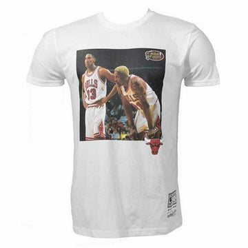 Men’s Short Sleeve T-Shirt Mitchell & Ness Chicago Bulls White Men
