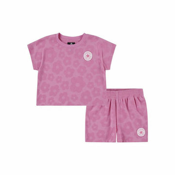 Children's Sports Outfit Converse Floral Jacquard Dark pink