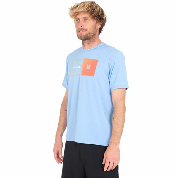 Men’s Short Sleeve T-Shirt Hurley Halfer Gradient UPF Blue
