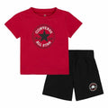 Children's Sports Outfit Converse Core Tee Ft Short Black Magenta Babies