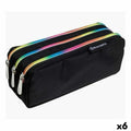 School Case Exacompta Rainbow Black 22,5 x 8 x 10 cm (6 Units)