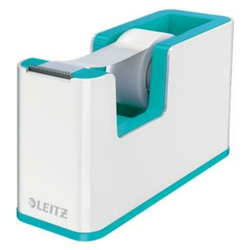 Sellotape Dispenser Leitz Wow Dual White Turquoise 5,1 x 7,6 x 12, 6 cm