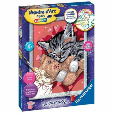 Paint by Numbers Set Ravensburger Kitten and teddy bear