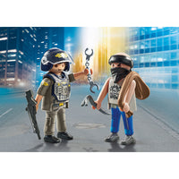 Playset Playmobil Police Officer Thief 9 Pieces