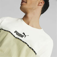 T-shirt Puma Ess Block X Tape Beige Men
