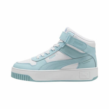 Women's casual trainers Puma Carina reet Mid White Turquoise