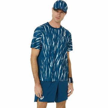 Short-sleeve Sports T-shirt Asics Game Ss Top Blue Tennis