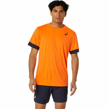 Short-sleeve Sports T-shirt Asics Court Ss Top Orange Tennis