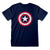 Short Sleeve T-Shirt Capitán América Captain America Shield Blue Unisex