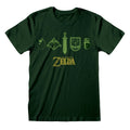 Unisex Short Sleeve T-Shirt The Legend of Zelda Icons Dark green