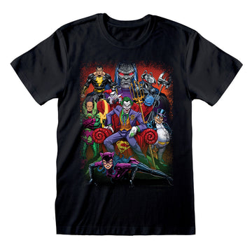 Short Sleeve T-Shirt DC Comics Villains Black Unisex