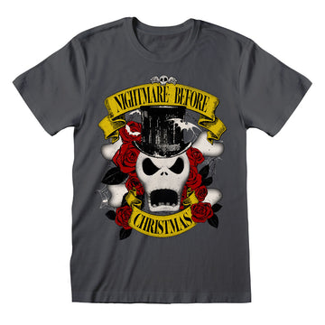 Short Sleeve T-Shirt The Nightmare Before Christmas Top Hat Jack Graphite Unisex