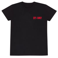 Short Sleeve T-Shirt Spy X Family Trio Shots Black Unisex