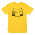 Unisex Short Sleeve T-Shirt Pokémon Pikachu Katakana Yellow