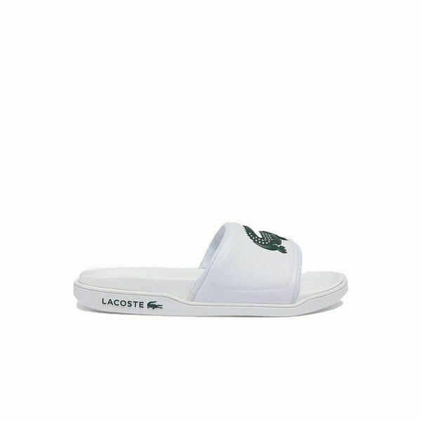 Women's Flip Flops Lacoste Croco Dualiste Synthetic Logo Strap White