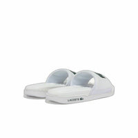 Women's Flip Flops Lacoste Croco Dualiste Synthetic Logo Strap White