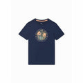 Child's Short Sleeve T-Shirt Jack & Jones Jjsummer Smu Vibe Tee Navy Blue