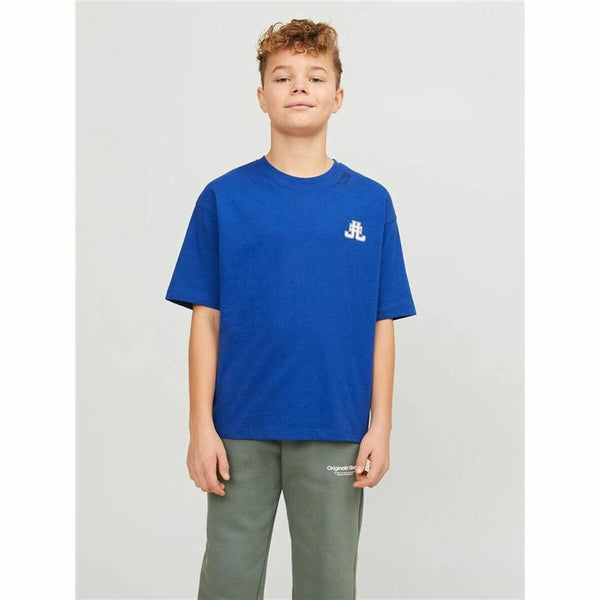 Child's Short Sleeve T-Shirt Jack & Jones Jorcole Back Print Dark blue