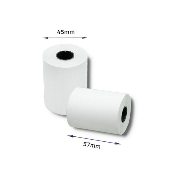 Thermal Paper Roll Qoltec 51896 10 Units White 57 mm 20 m