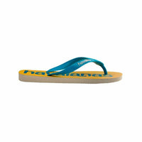 Women's Flip Flops Havaianas Top Logomania Blue Yellow