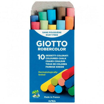 Chalks Giotto 538900 White Multicolour Chalks (10 Pieces)