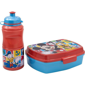 Picnic Holder and Bottle Included Mickey Mouse CZ11277 380 ml 17 cm Plastic