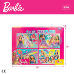 4-Puzzle Set Barbie MaxiFloor 192 Pieces 35 x 1,5 x 25 cm