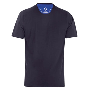 Men’s Short Sleeve T-Shirt Sparco TECH STRETCH Navy Blue