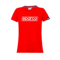 Women’s Short Sleeve T-Shirt Sparco LADY FRAME Red (L)