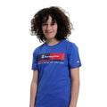 Children’s Short Sleeve T-Shirt Champion Crewneck  Blue