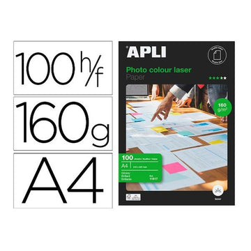 Glossy Photo Paper Apli 11817 A4 100 Sheets Double-sided (1 Unit)
