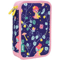 Double Pencil Case Milan Lilac 19,5 x 13 x 5 cm