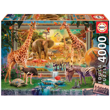 Puzzle Educa 19285 Savana Coming to Life 4000 Pieces