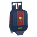 School Rucksack with Wheels 805 F.C. Barcelona M280 Maroon Navy Blue