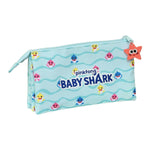 School Case Baby Shark Beach Day Yellow Light Blue (22 x 12 x 3 cm)