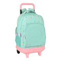 School Rucksack with Wheels Benetton World Mint (33 x 45 x 22 cm)