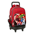 School Rucksack with Wheels The Avengers Infinity Red Black (33 x 45 x 22 cm)