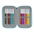 Triple Pencil Case SuperThings Kazoom Kids Red Light Blue (12.5 x 19.5 x 5.5 cm) (36 Pieces)