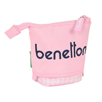 Pencil Holder Case Benetton Vichy Pink (8 x 19 x 6 cm)