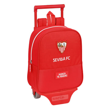 School Rucksack with Wheels Sevilla Fútbol Club Red (22 x 27 x 10 cm)