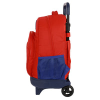 School Rucksack with Wheels Atlético Madrid Red Navy Blue (33 x 45 x 22 cm)