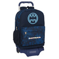 School Rucksack with Wheels Batman Legendary Navy Blue 30 x 43 x 14 cm